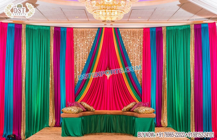 Colorful & Vibrant Backdrop For Mehndi Night