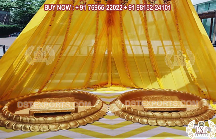 Bride Groom Haldi Ceremony Fiber Urlis