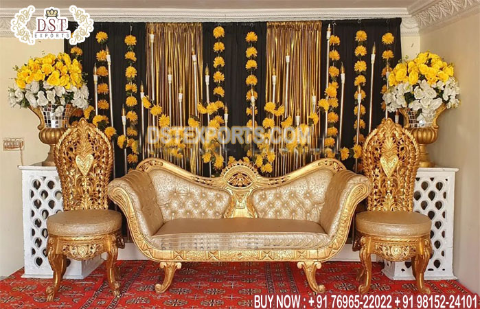 Royal King Queen Sofa Set For Wedding