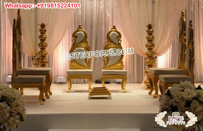 Stylish Indian Wedding Leaf Style Mandap Chairs