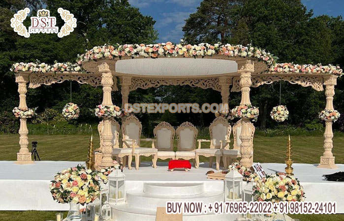 Outdoor Indian Wedding Avni Mandap Setup