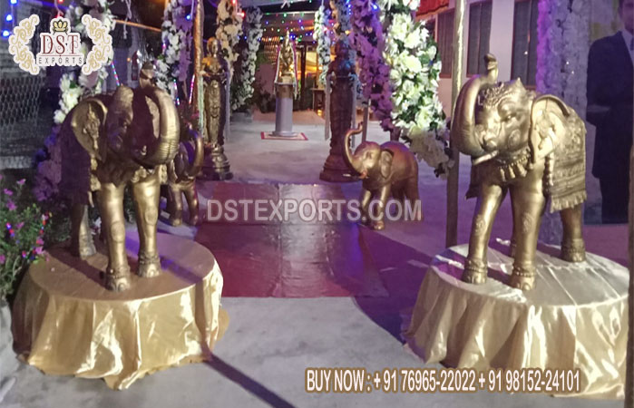 Traditional Wedding Entrance Decor Elephant Statue