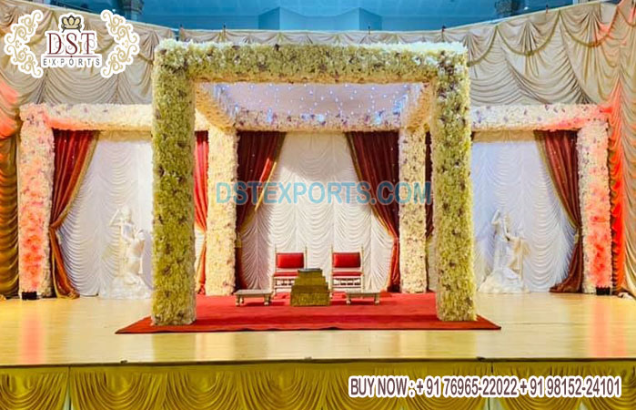 Gorgeous Wedding Floral Mandap Decoration