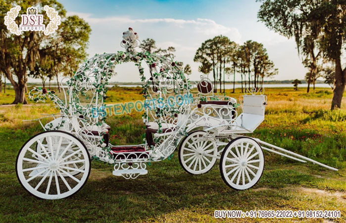 Fairy Tale White Cinderella Carriage Horse Drawn