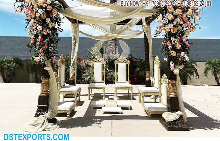 Outdoor Wedding Mandap Chairs For Bride Groom
