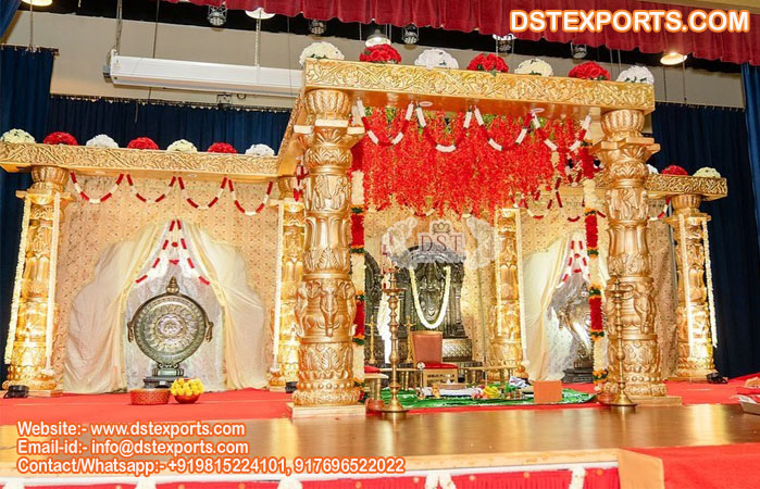 Adorable Elephant Face Wedding Mandap Setup