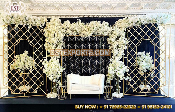 Fantastic Candle Wall For Reception Stage Backdrop