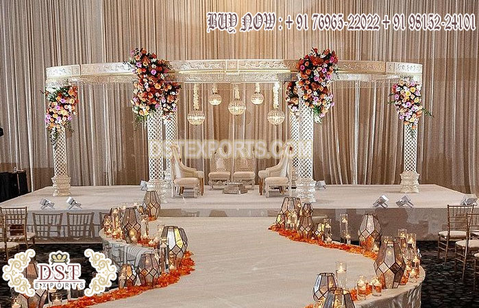 Fusion Wedding Fiber Crystal Jali Mandap Atlanta