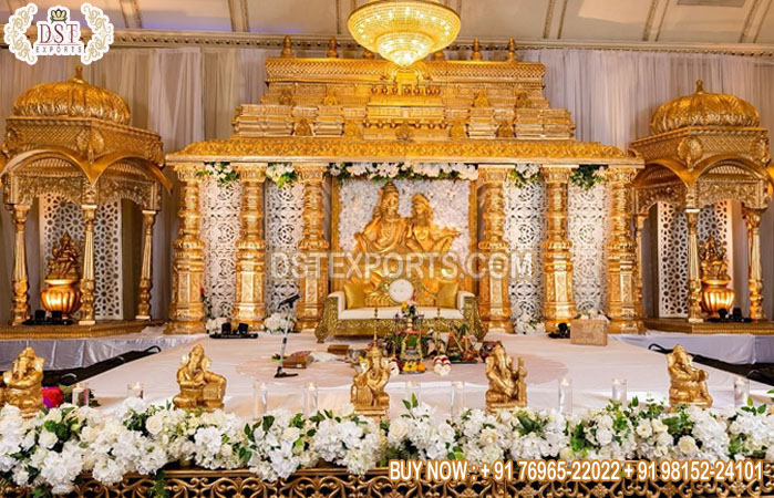 Grand Lord Shiva Theme Wedding Mandap Decor