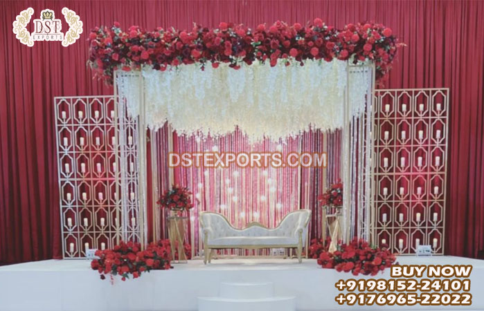 Fantastic Candlelit Wedding Metal Mandap Setup