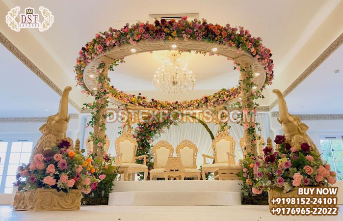 Indian Wedding Double Pole Wooden Mandap