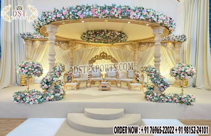 Fabulous Indian Wooden Mandap For Indoor Weddings