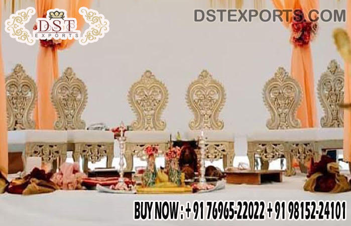 Lovely Low Seating Wedding Mandap Chairs