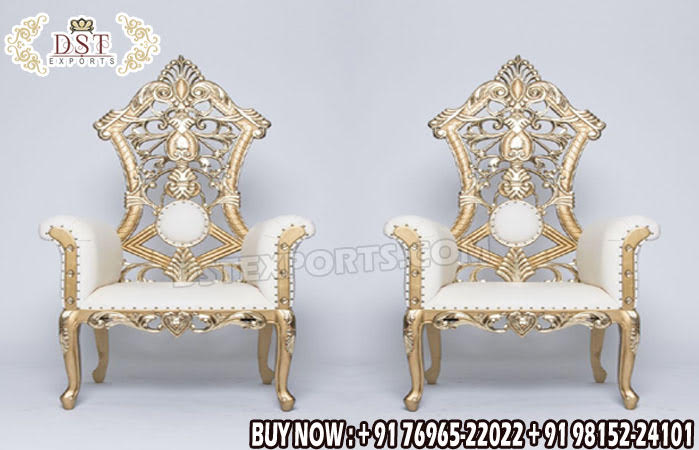 Designer Heavy Back Couple Chairs For Reception