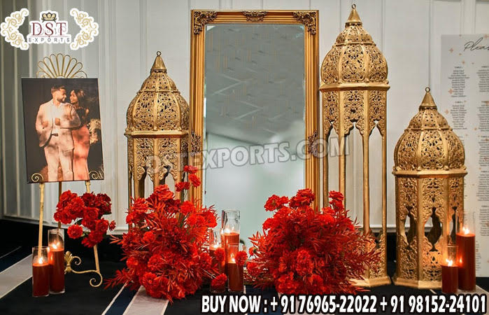 Fiber Carved Moroccan Lamps For Muslim Wedding