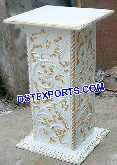 Wedding White Square Pillar