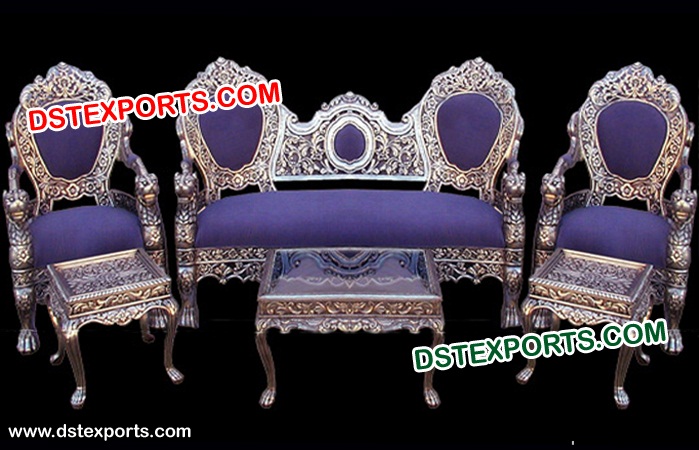 Silver Victorian Sofa Set
