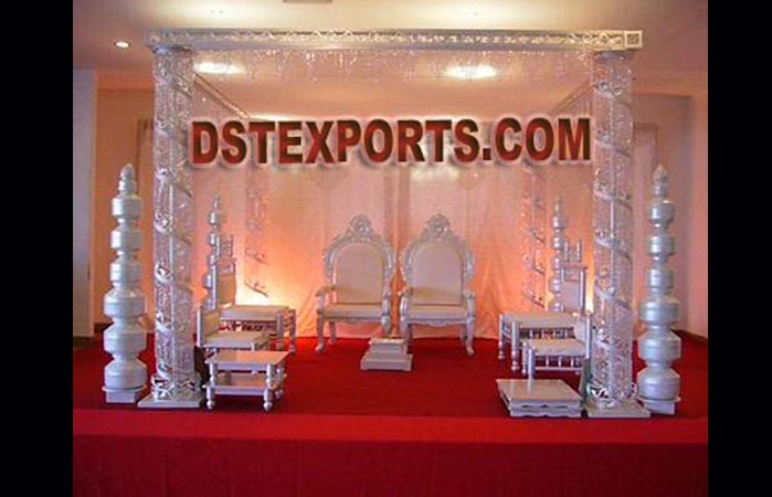 Silver Wedding Fiber Mandap