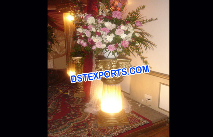 Lighted Wedding Pot Pillars