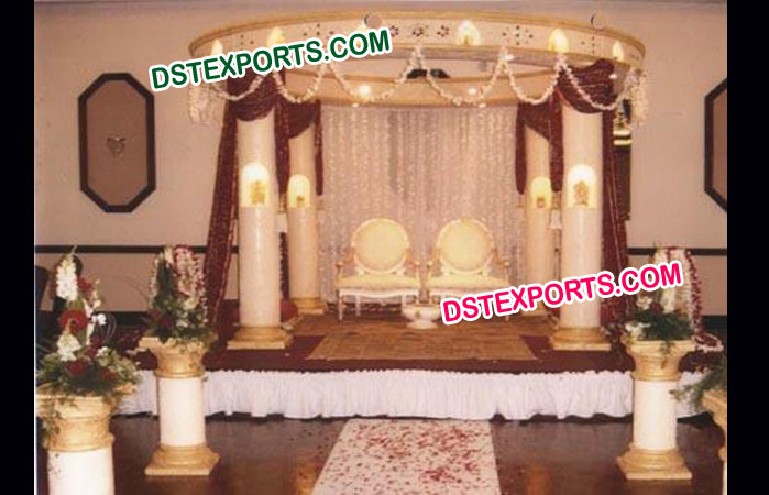 Wedding Mandap Round Pillars