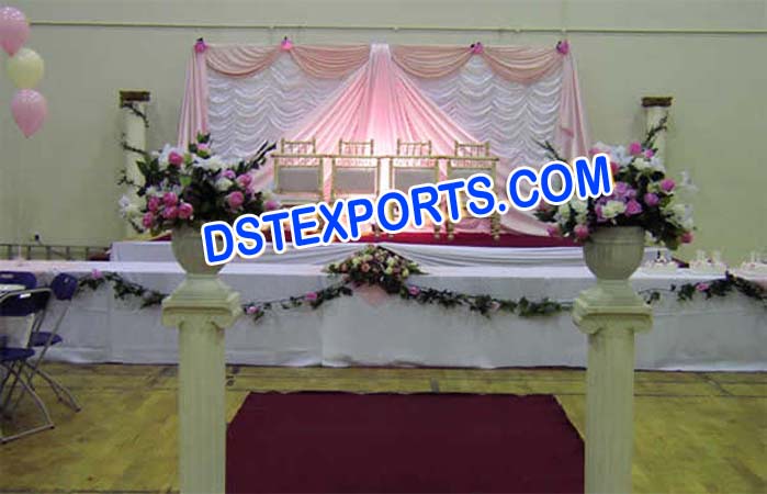Pink Wedding Stage Backdrops