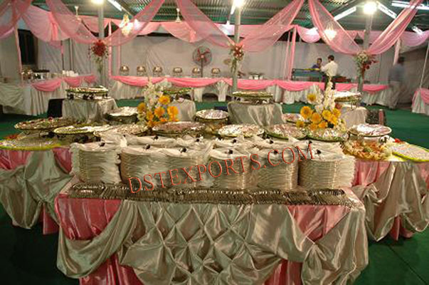 WEDDING DECORATED TABLE CLOTHES AND FRILLS