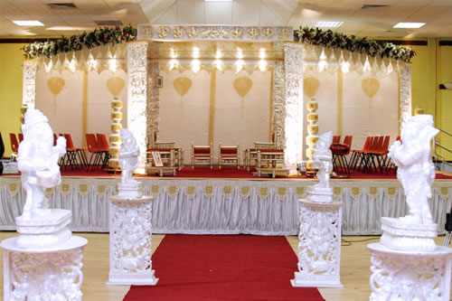 INDIAN MARRIAGE GANESHA CARVED MANDAP