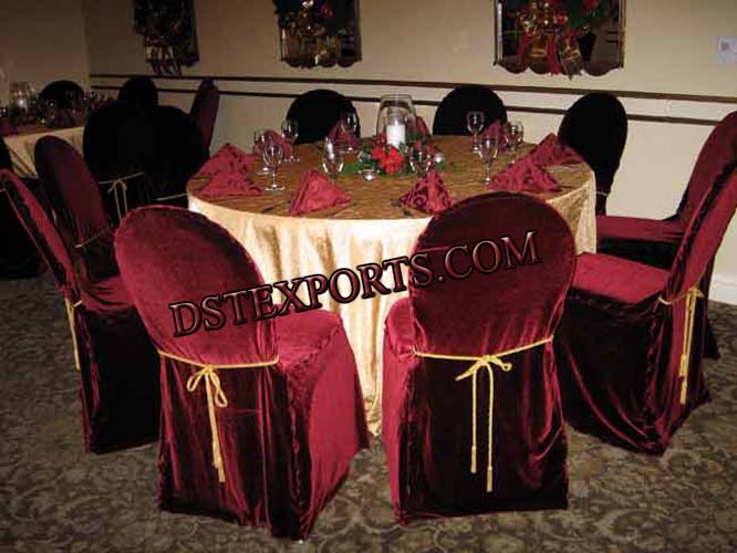 WEDDING VALVET CHAIR COVERS