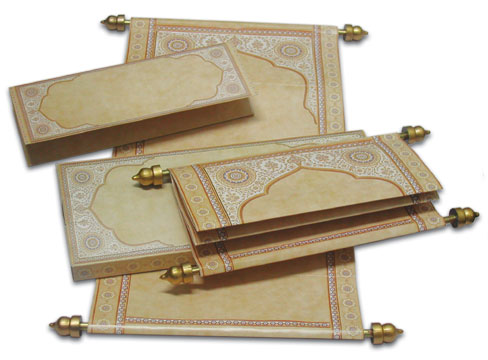 ROYAL WEDDING FARMAAN SCROLL CARD