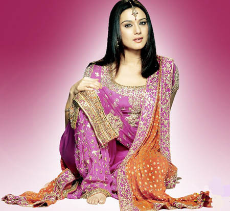 Wedding Preity Zinta Pink Suit