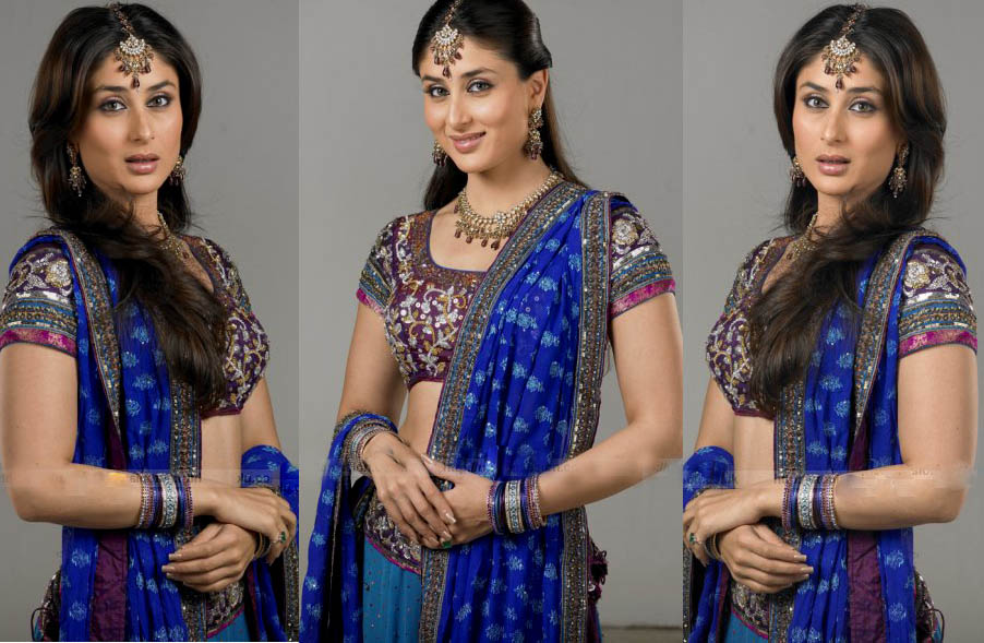 Wedding Blue Kareen Kapoor Lehenga