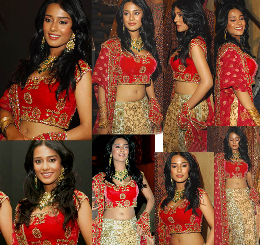 Wedding Red and Cream Amrita Rao Lehenga