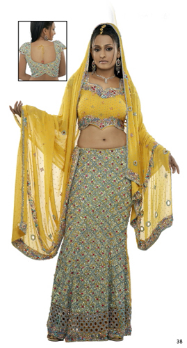 DESIGNER WEDDING YELLOW LEHANGA