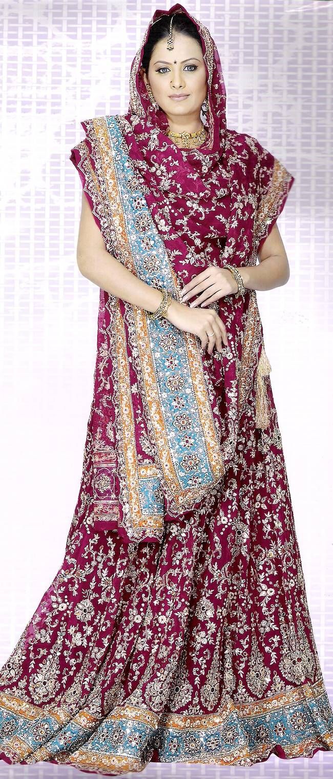 INDIAN BRIDAL MAROON LEHNGA 3
