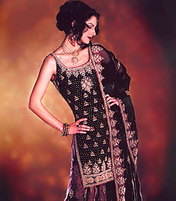 WEDDING BLACK DESIGNER BRIDAL SUIT