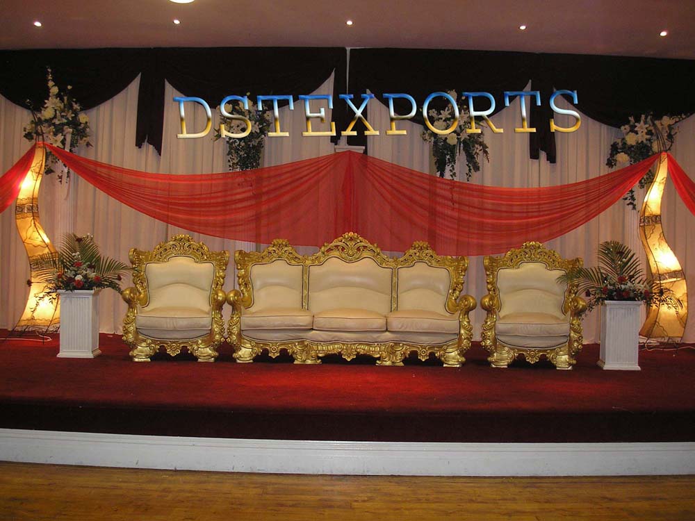 ASIAN WEDDING GOLDEN FURNITURE