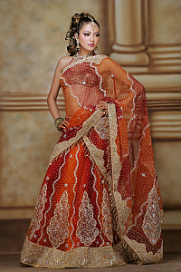 WEDDING EMBROIDERY SAREE WITH HEAVY BORDER