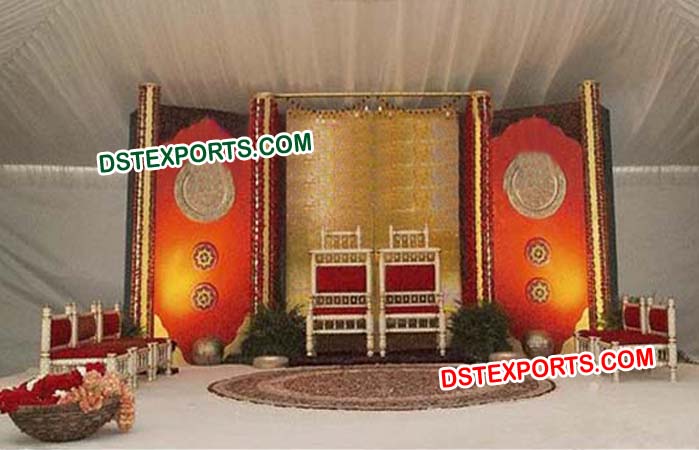 Indian Wedding Carved Jhrokha Backdrops