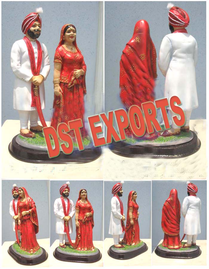 WEDDING SIKH BRIDE GROOM STATUES