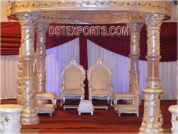 WEDDING  CARVED FIBER CRYSTAL MANDAP