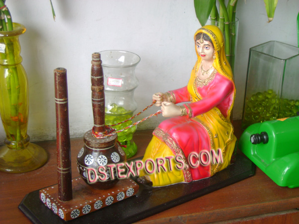 PUNJABI LADY WITH MADHANI STATUE