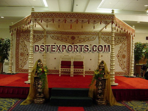 DESIGNER SIX PILLAR SANKHEDA MANDAP