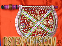 PHULKARI  HAND  FAN