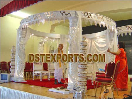 WEDDING SILVER CRYSTAL MANDAP