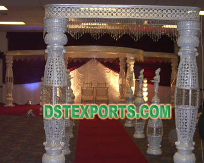 WEDDING SILVER CRYSTAL BOTTLE MANDAP