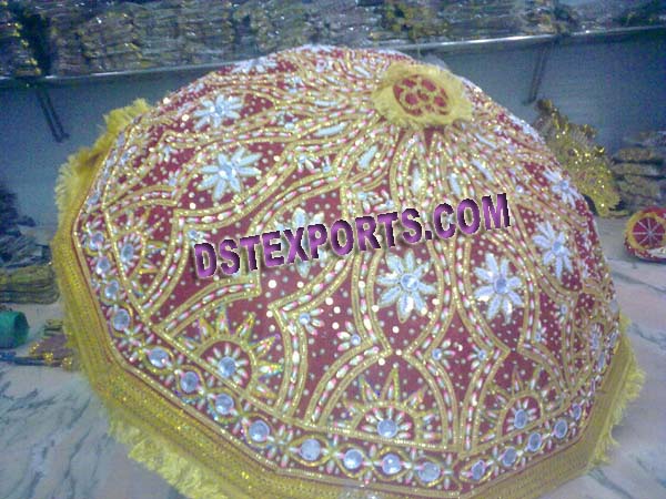 WEDDING CHATAR WITH FLOWER DESIGN