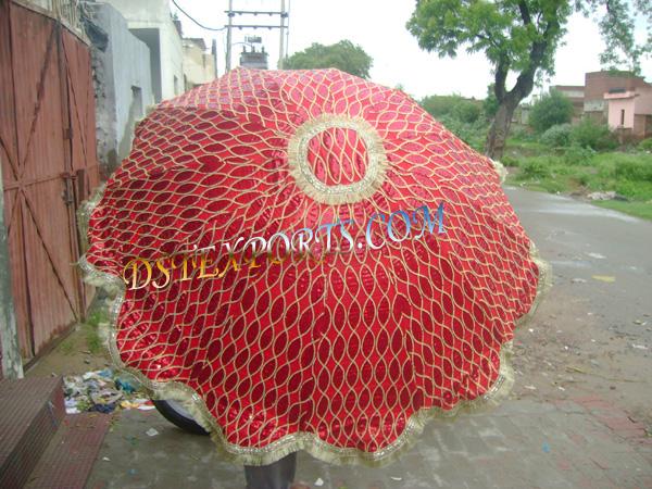 WEDDING RED EMBROIDERED UMBRELLAS