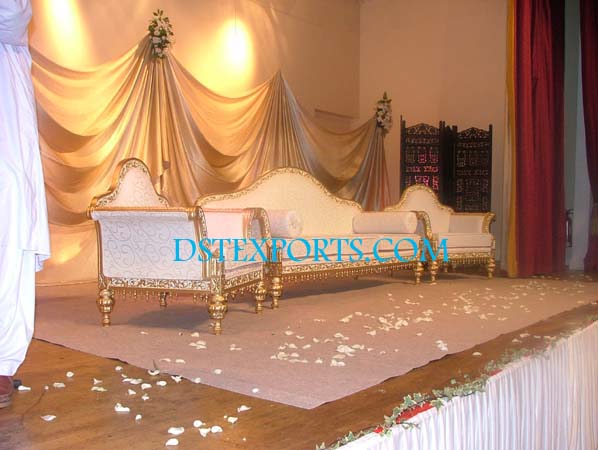 R  & R WEDDING GOLDEN SOFA SET