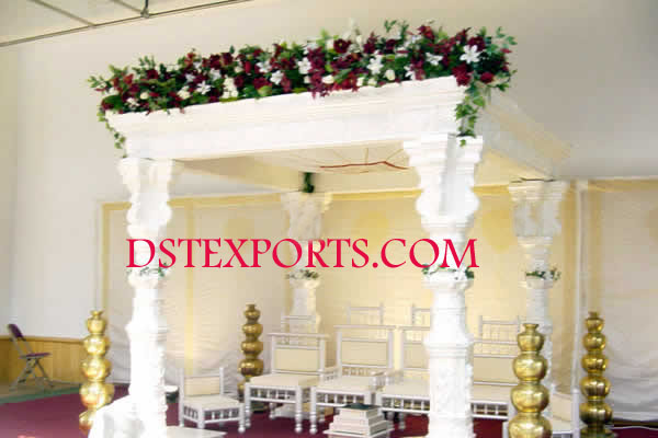 WEDDING WHITE DEV MANDAP