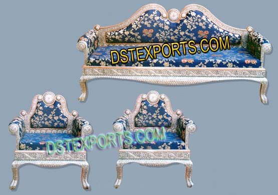 SILVER METAL CARVED WEDDING FURNITURES